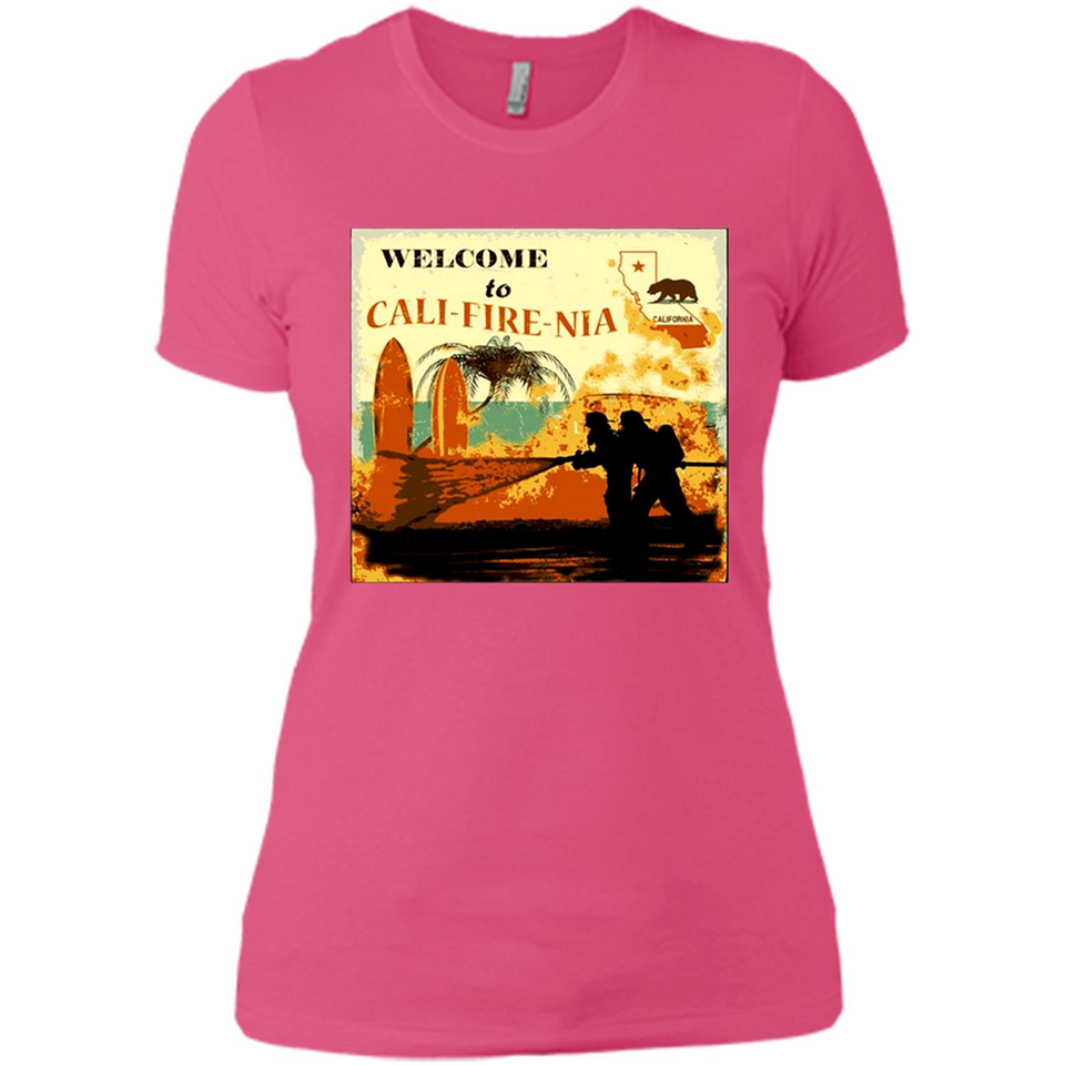 Paradise California Camp Fire Youth T-Shirt PINGPONG - Ladies' Boyfriend T-Shirt