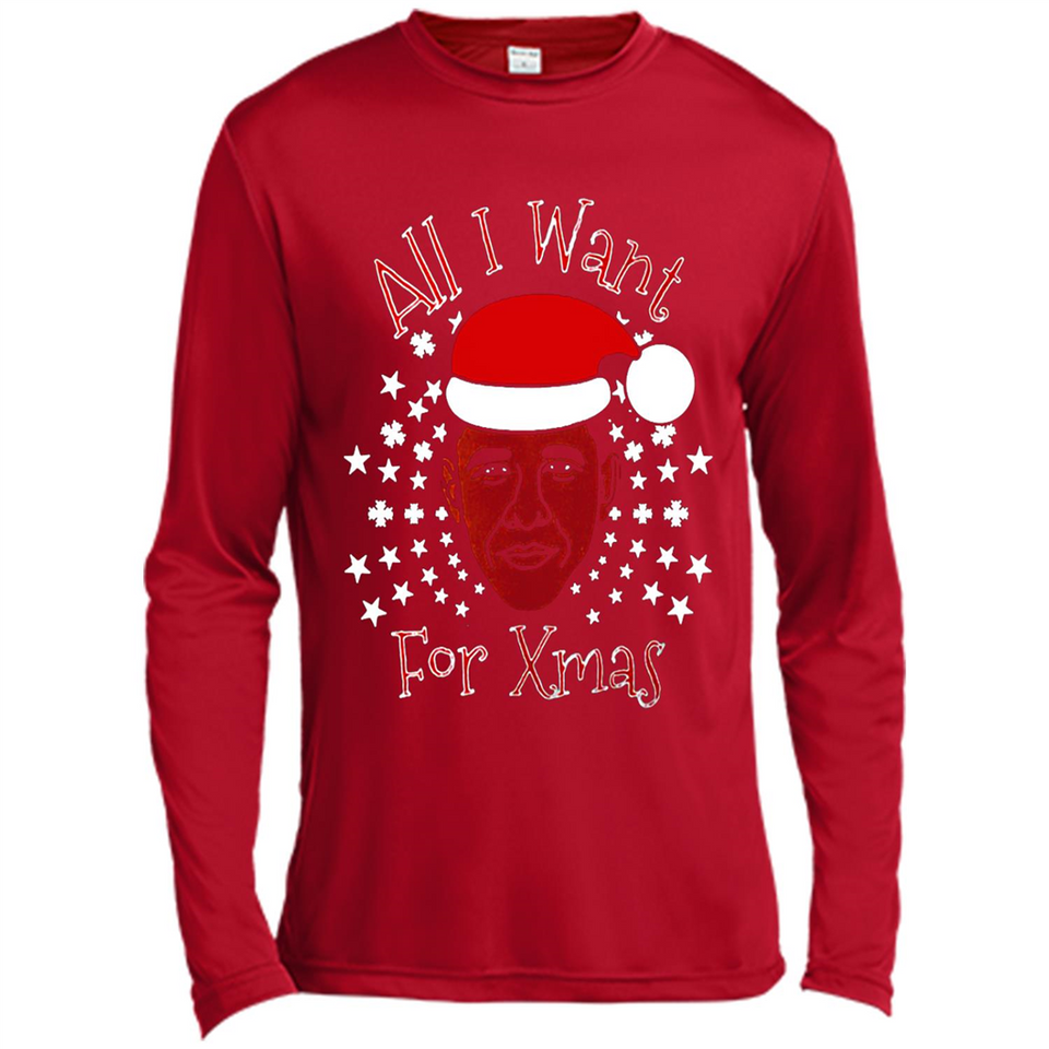 Obama All I Want For Xmas T Shirt PINGPONG - Canvas Long Sleeve T-Shirt