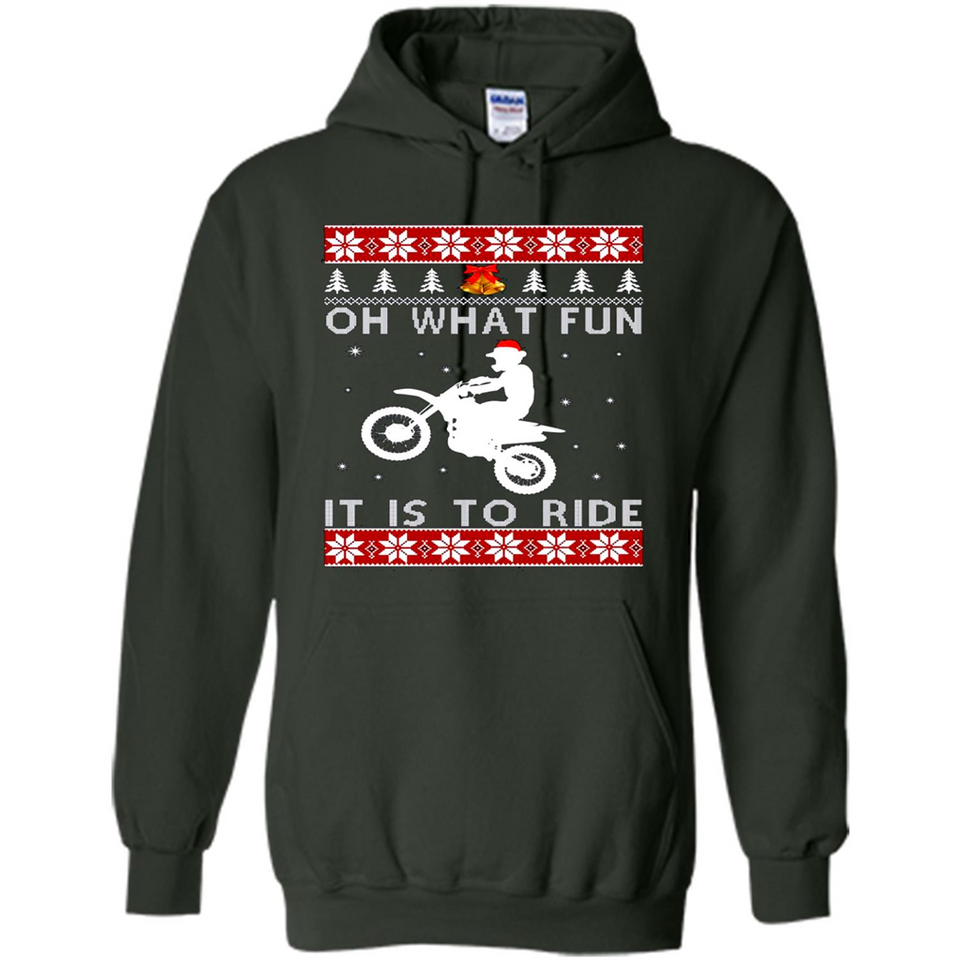 Motocross oh what fun it is to ride Christmas sweater PINGPONG
