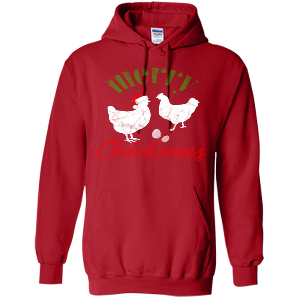 Christmas Chicken Shirt Santa Hens Lover Funny Farmer Gift - Hoodie