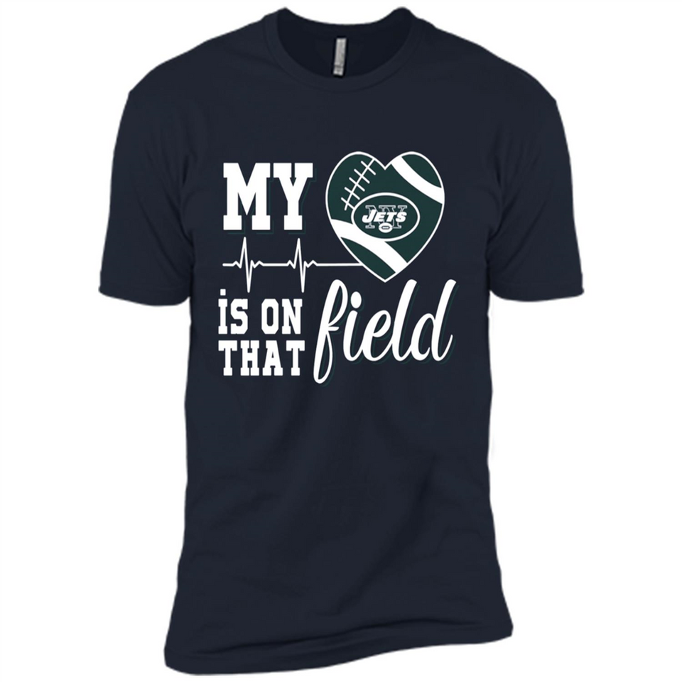 New York Jets Football My Heart is on that Field - Premium Short Sleeve T-Shirt