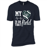 New York Jets Football My Heart is on that Field - Premium Short Sleeve T-Shirt
