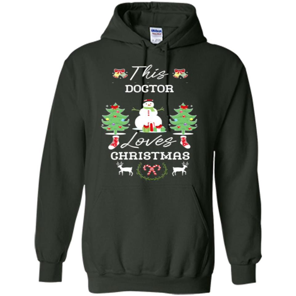This Doctor Loves Christmas Tree Shirt with Snowman