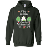 This Doctor Loves Christmas Tree Shirt with Snowman