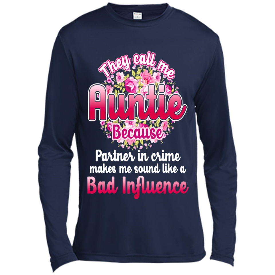 They Call Me Auntie Flower - Canvas Long Sleeve T-Shirt
