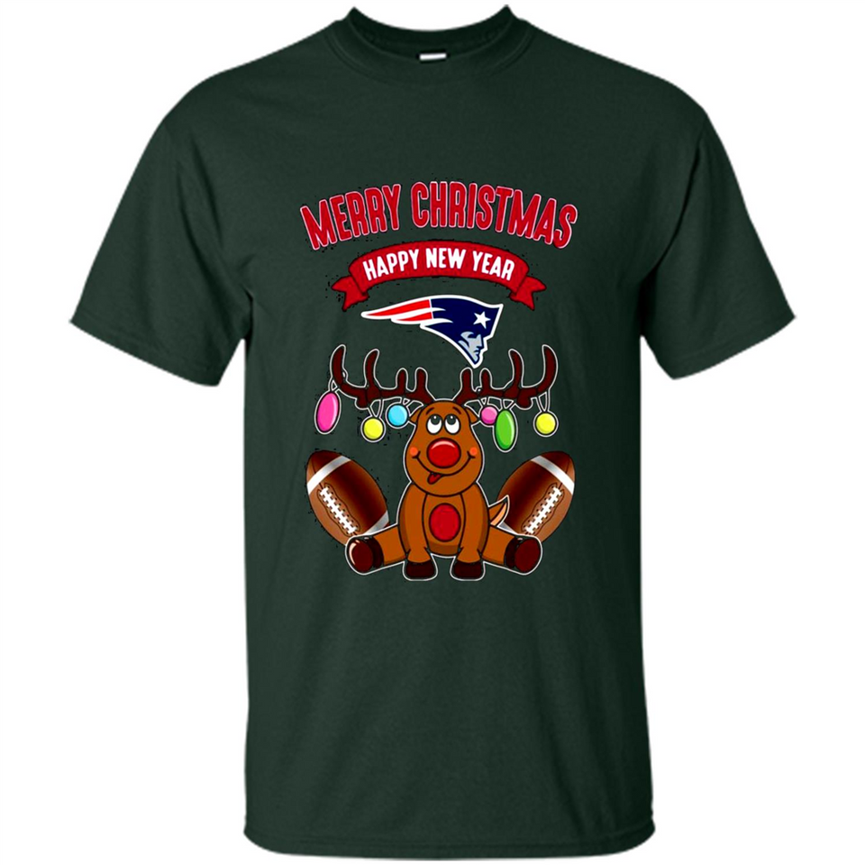 New England Patriots NFL Reindeer Funny Merry Christmas And Happy New Year