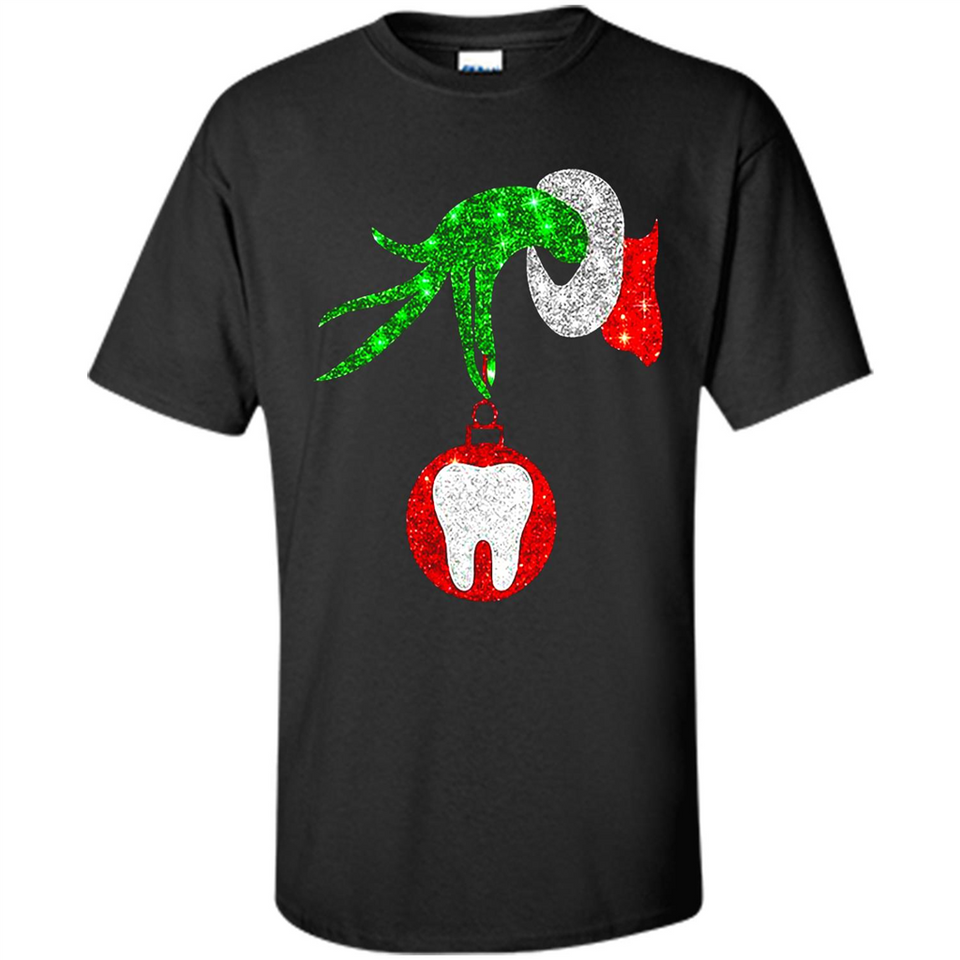 Christmas Nurse Grinch hand holding clinic dental ornament - Shirt