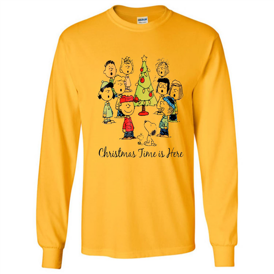 Snoopy Christmas Time Is Here Sporty T-Shirt - Long Sleeve T-Shirt