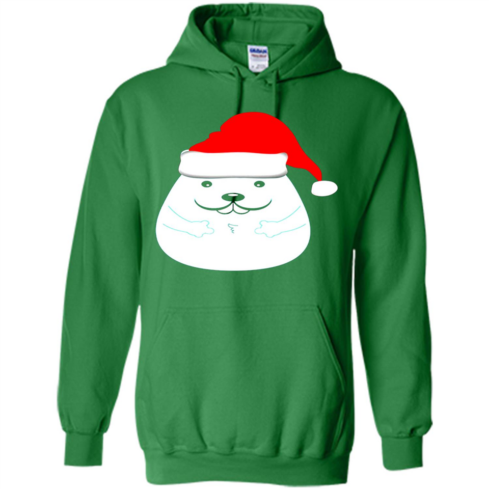Funny Hamster Christmas t-shirt Santa Hat - Hoodie