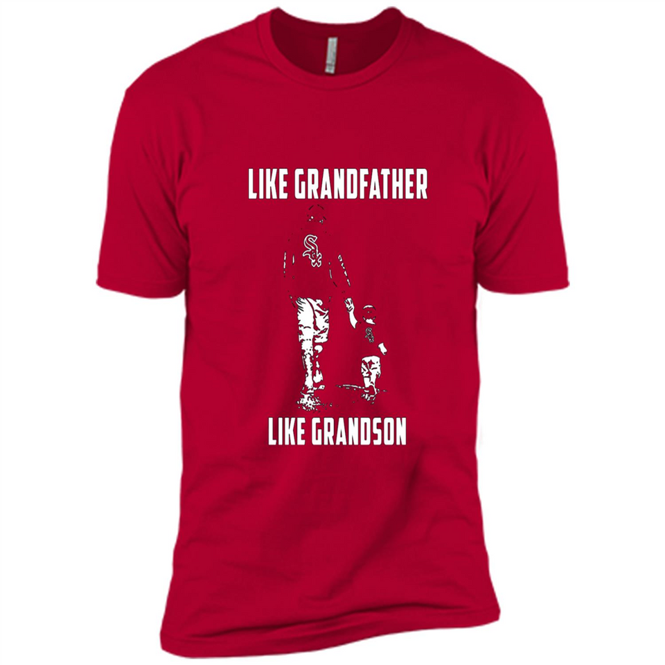 Chicago White Sox GrandFather Like GrandSon - Premium Short Sleeve T-Shirt