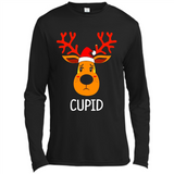 Cupid Santa Claus Funny Xmas Holiday T-Shirt - Canvas Long Sleeve T-Shirt