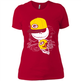 Jack Skellington The Nightmare Before Christmas-Packers Football - Ladies' Boyfriend T-Shirt