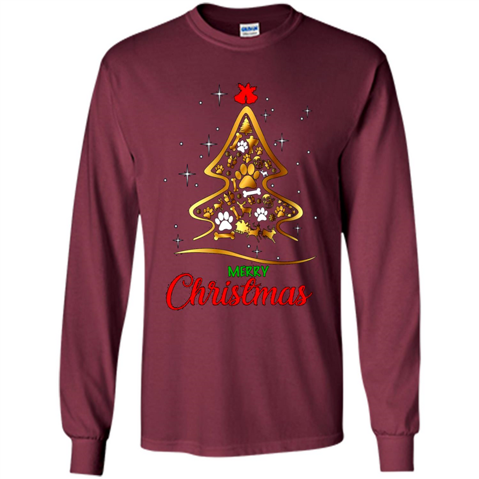 Merry Christmas Dogs Christmas Tree sweater PINGPONG