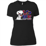 Snoopy loves NBA Cleveland Cavaliers - Ladies' Boyfriend T-Shirt