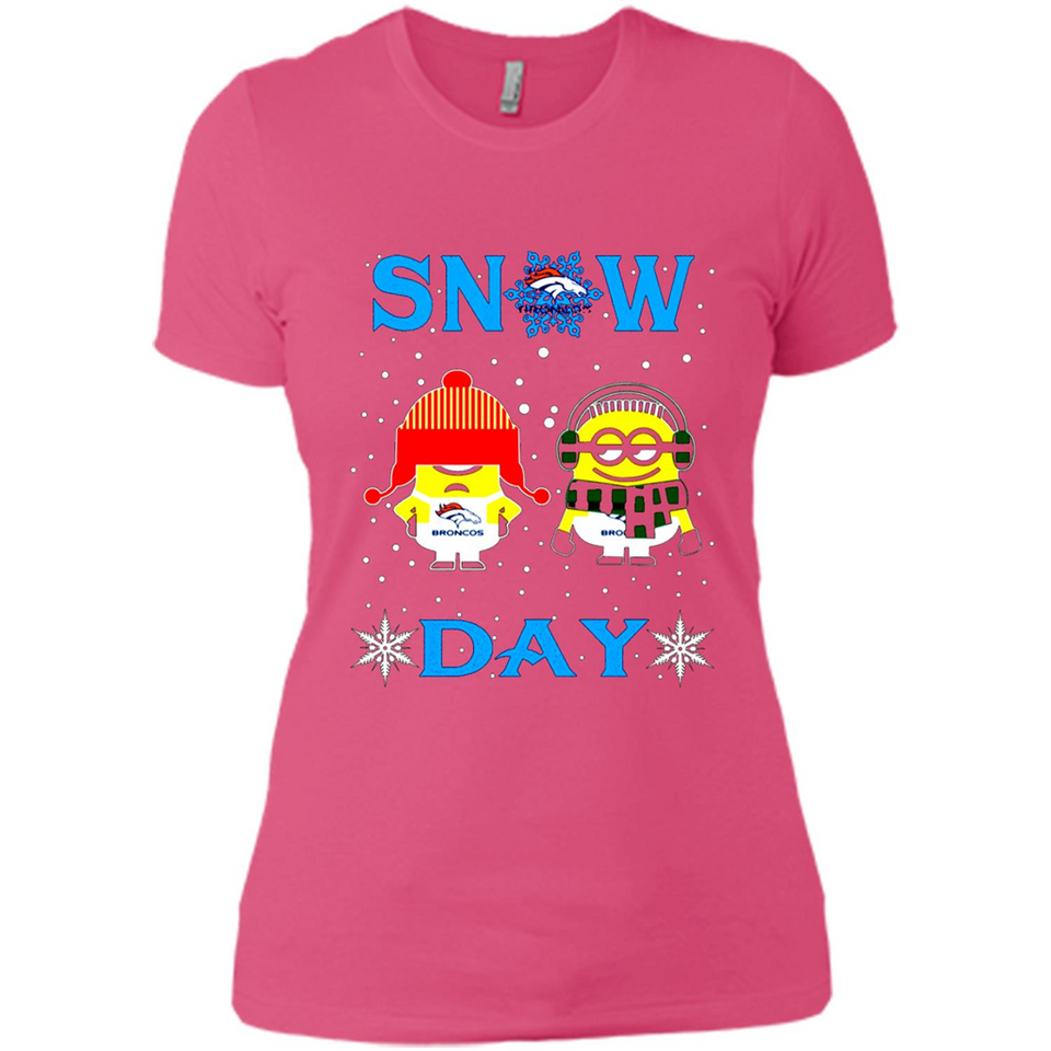 Snow Day Shirt For Denver Broncos Vs Minion Fans pingpong