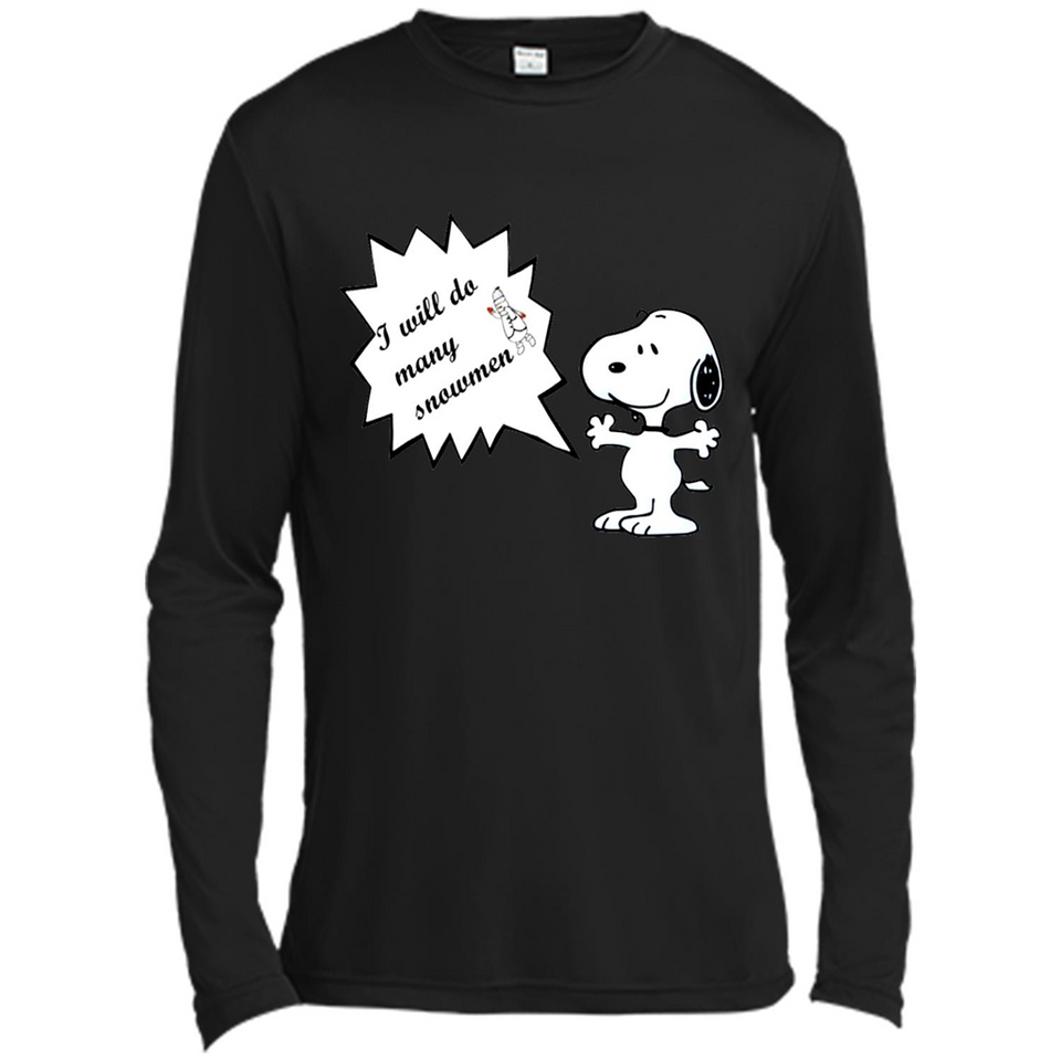 Snoopy I Will Do Many Snowman Christmas