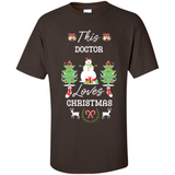 This Doctor Loves Christmas Tree Shirt with Snowman