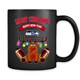 Seattle Seahawks NFL Reindeer Funny Merry Christmas And Happy New Year