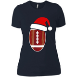 Christmas Football Shirt - Football Santa Hat Christmas