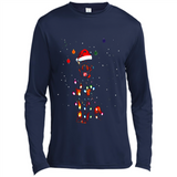 Rottweiler Santa Lights Christmas Dog Xmas Sweatshirt - Canvas Long Sleeve T-Shirt