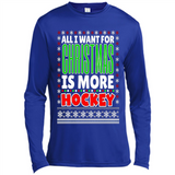 All I Want For Christmas Is More Hockey Christmas - Canvas Long Sleeve T-Shirt