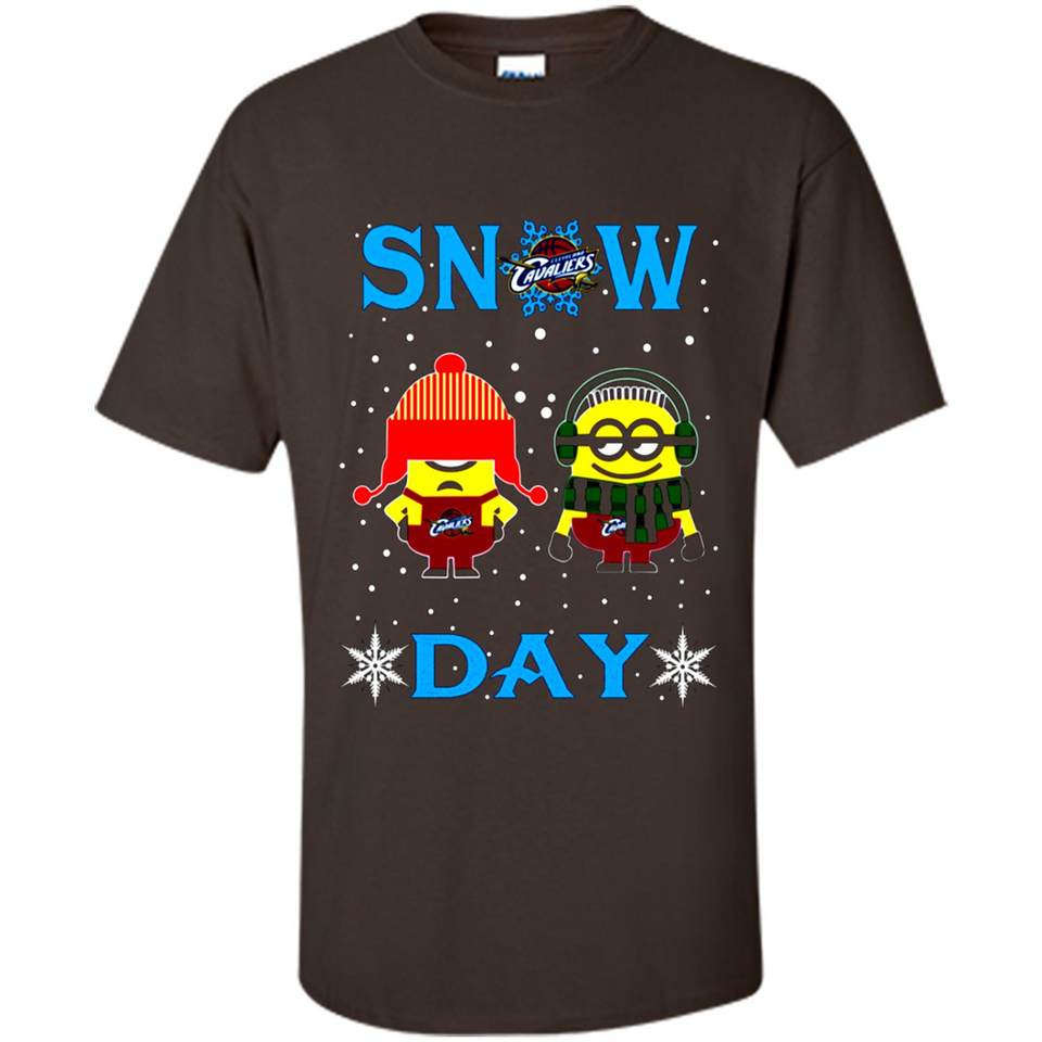 Snow Day Shirt For Cleveland Cavaliers Vs Minion Fans pingpong