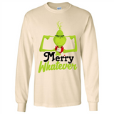 Grinch Merry Whatever Funny Christmas Sporty - Long Sleeve T-Shirt