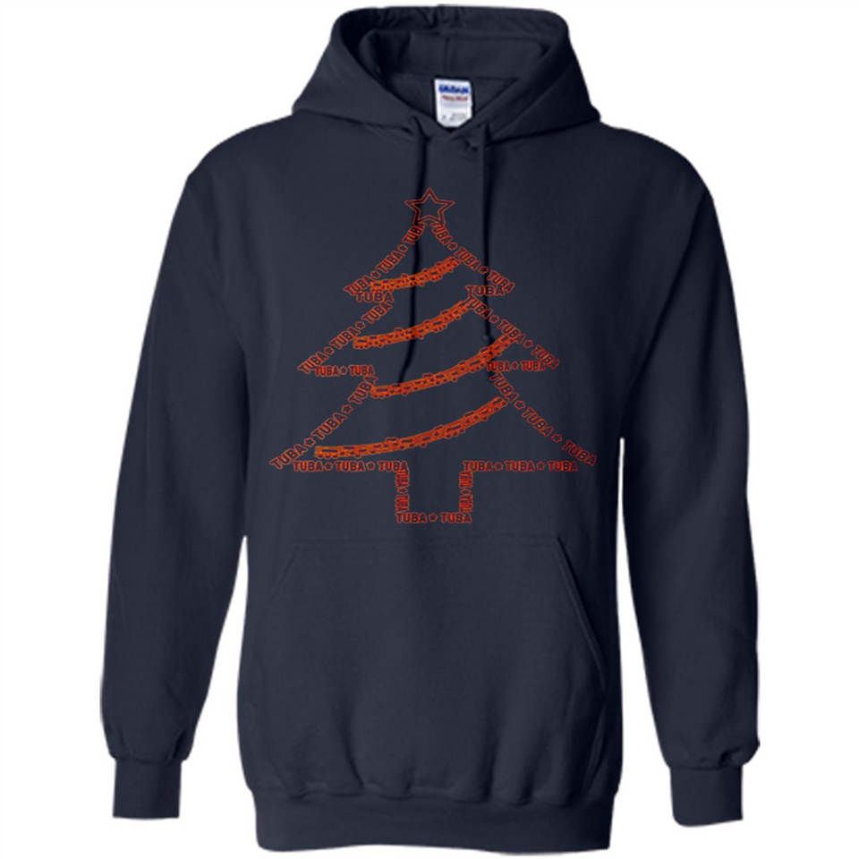 Tuba Text Christmas Tree Musical Instrument Holiday Shirt