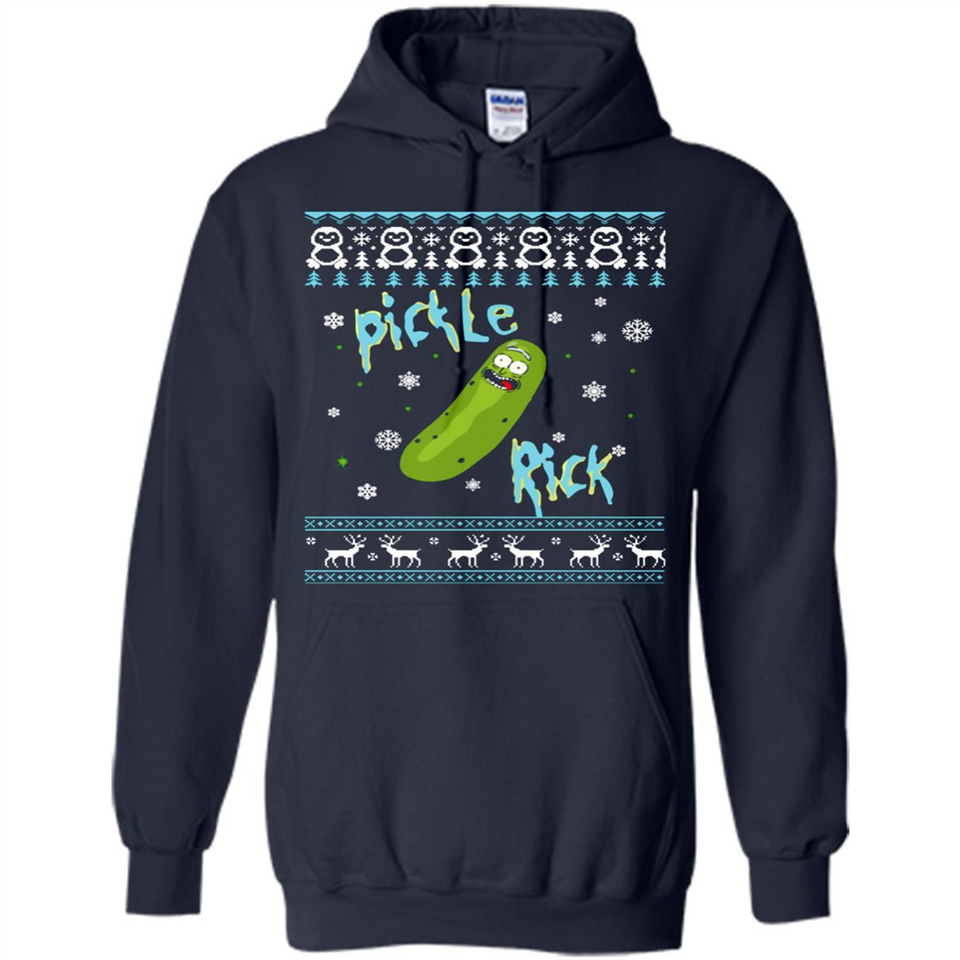Rick and Morty Pickle Rick Ugly Christmas Sweater - Hoodie