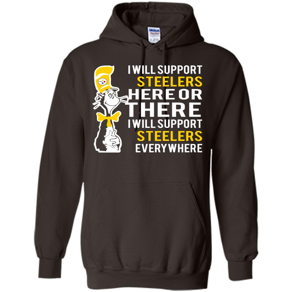 Shirt For Dr Seuss Cat And Pittsburgh Steelers Fans - Hoodie