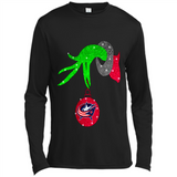GRINCH HAND HOLDING COLUMBUS BLUE JACKETS GLITTER CHRISTMAS PINGPONG