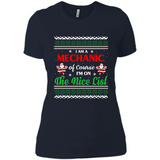 Funny Ugly Christmas T-Shirt Gift for Mechanic - Ladies' Boyfriend T-Shirt