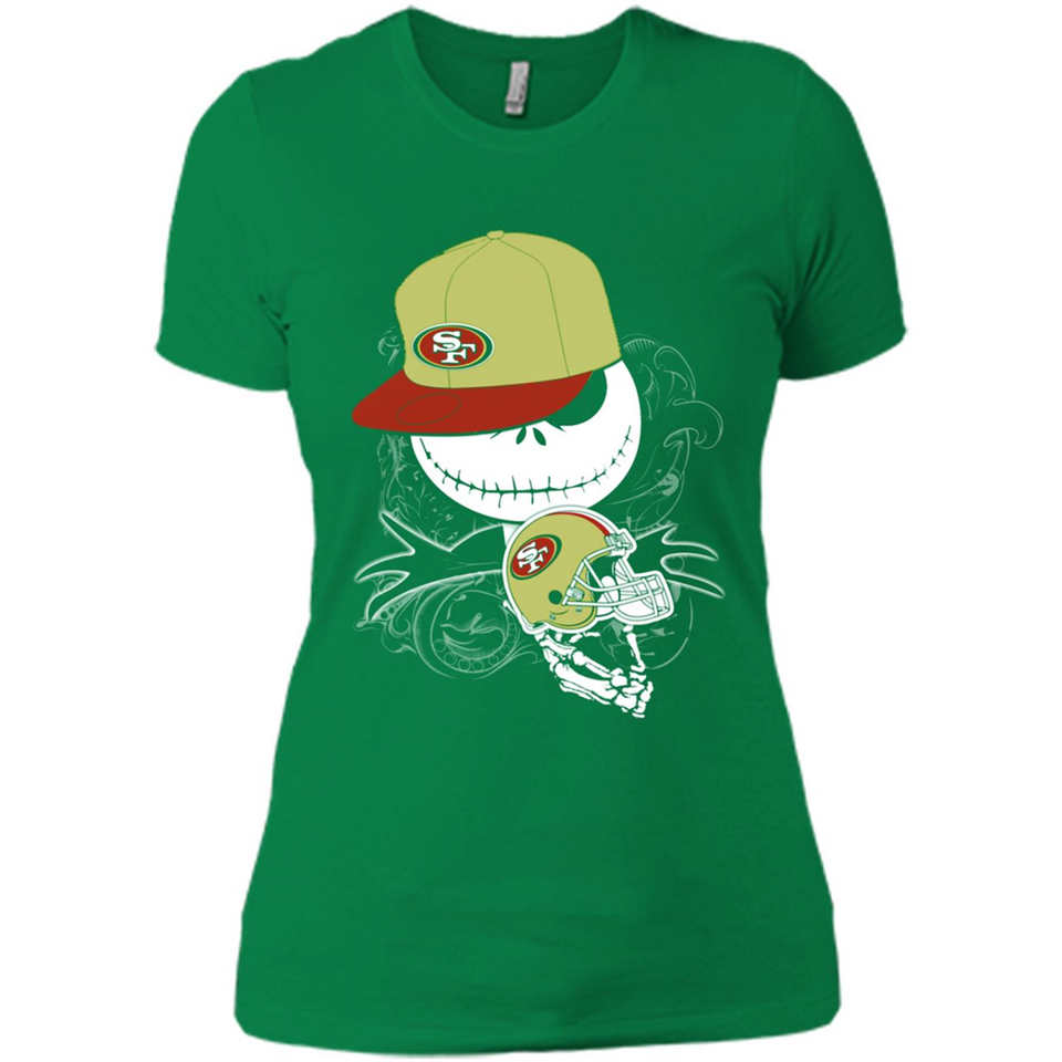 Jack Skellington The Nightmare Before Christmas-49ers Football - Ladies' Boyfriend T-Shirt