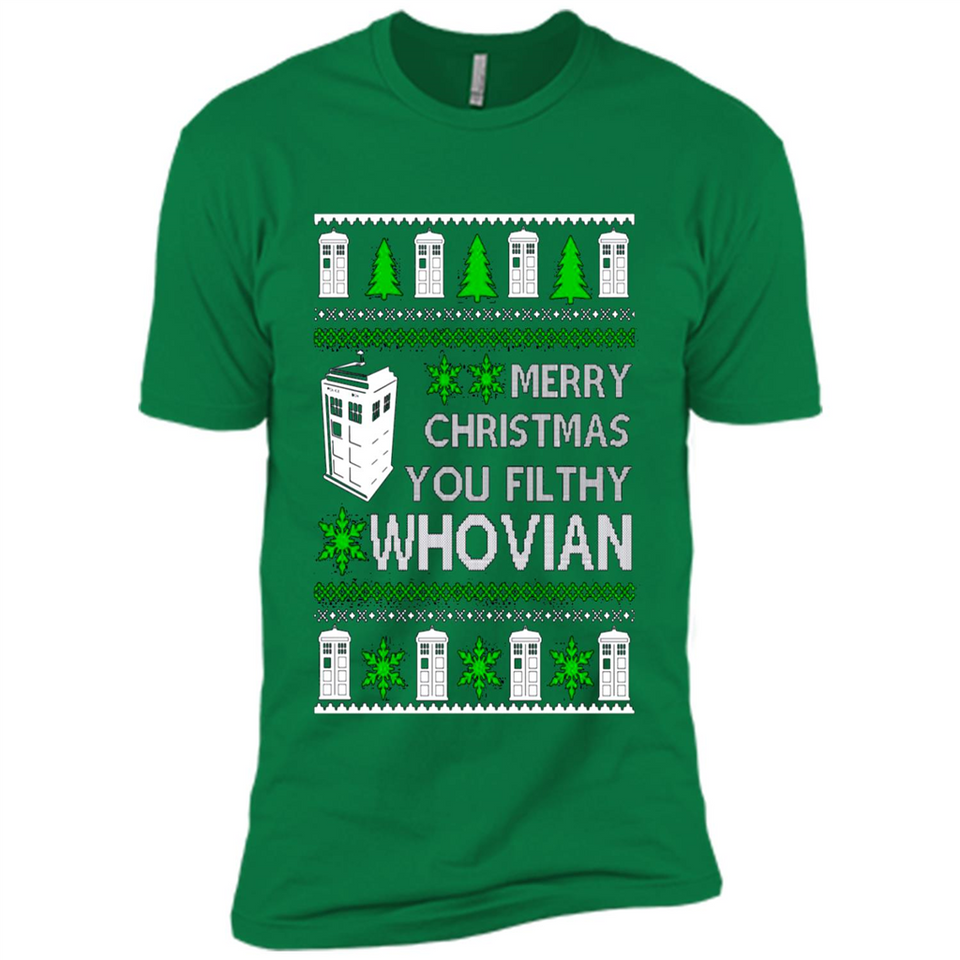 Merry Christmas You Filthy Whovian ugly sweater PINGPONG