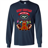 New York Jets NFL Reindeer Funny Merry Christmas And Happy New Year
