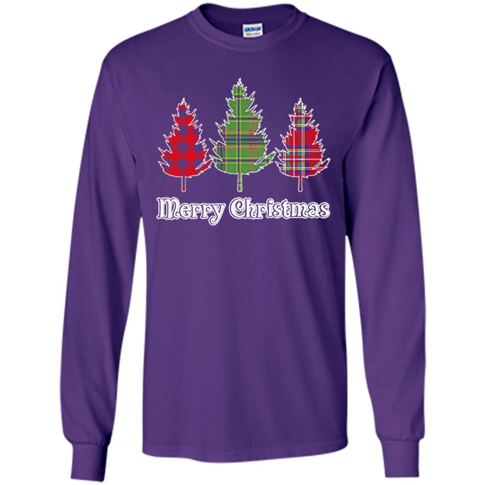 Plaid Christmas Tree Shirt Merry Christmas Plaid is Rad