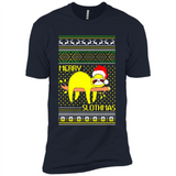 Merry Slothmas Sloth Christmas Sweater PINGPONG - Premium Short Sleeve T-Shirt