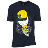 Jack Skellington The Nightmare Before Christmas-Packers Football - Premium Short Sleeve T-Shirt