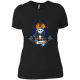 Chicago Blackhawks Halloween The Nightmare Before Christmas - Ladies' Boyfriend T-Shirt