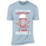 I Just Want To Drink Hot Chocolate & Watch Washington Nationals Ugly Christmas Sweater PINGPONG