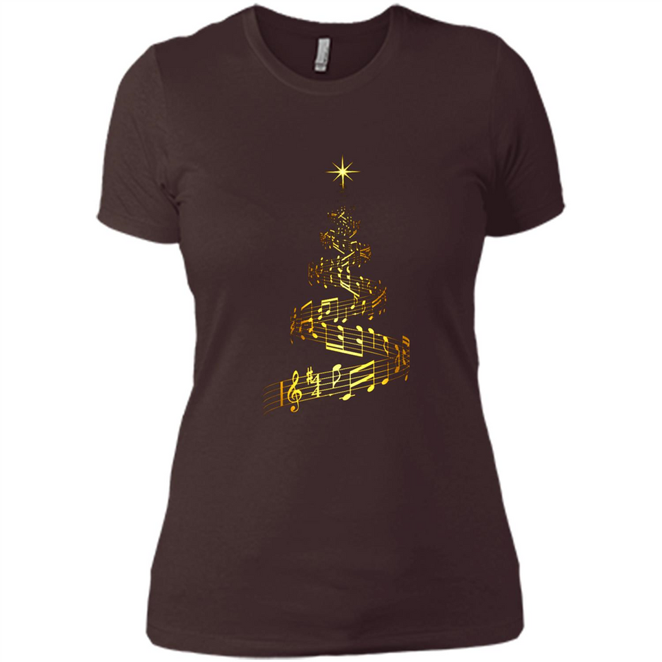 Music Note Christmas Tree Xmas Music Lover Mug PINGPONG - Ladies' Boyfriend T-Shirt