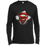 Calgary Flames And Superman Fans - Canvas Long Sleeve T-Shirt