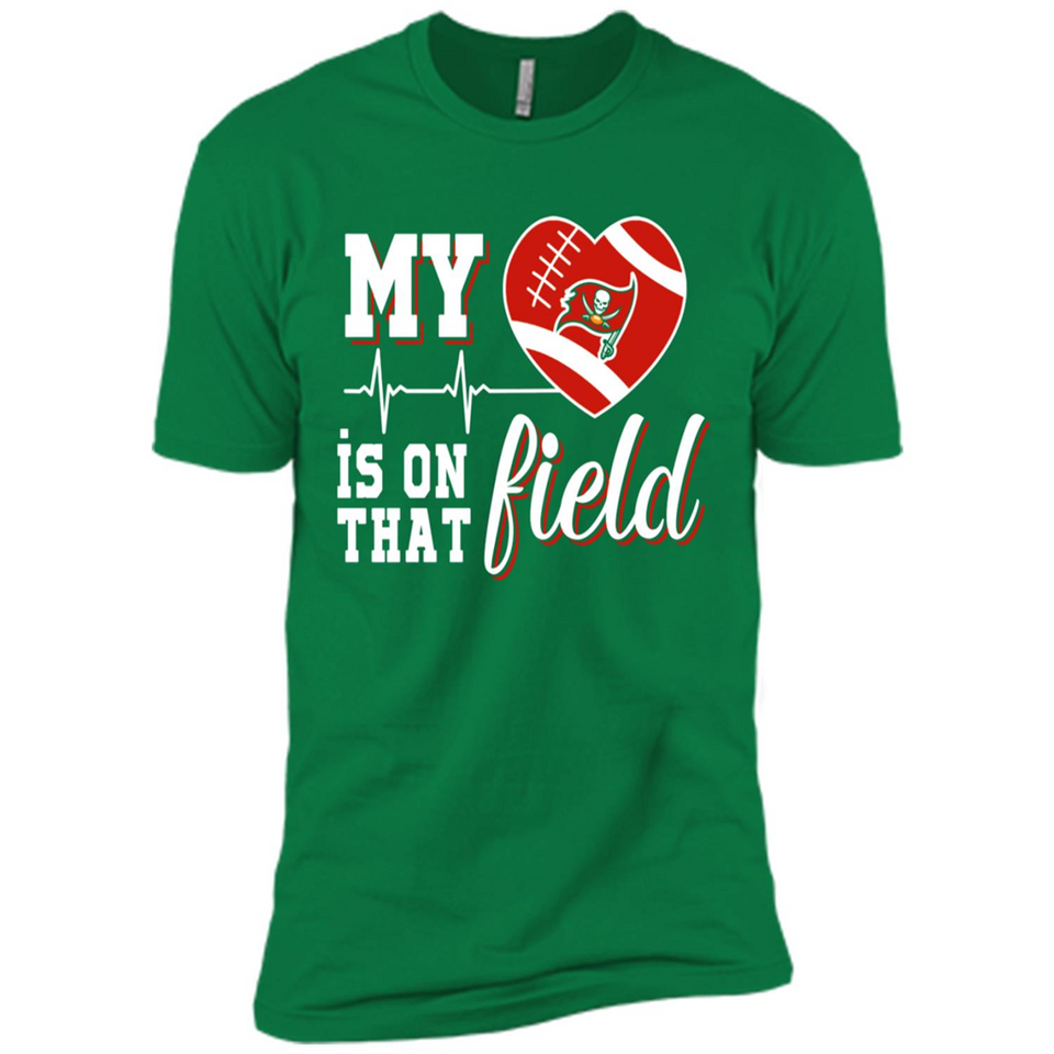 Tampa Bay Buccaneers Football My Heart is on that Field - Premium Short Sleeve T-Shirt