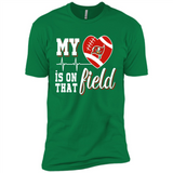 Tampa Bay Buccaneers Football My Heart is on that Field - Premium Short Sleeve T-Shirt