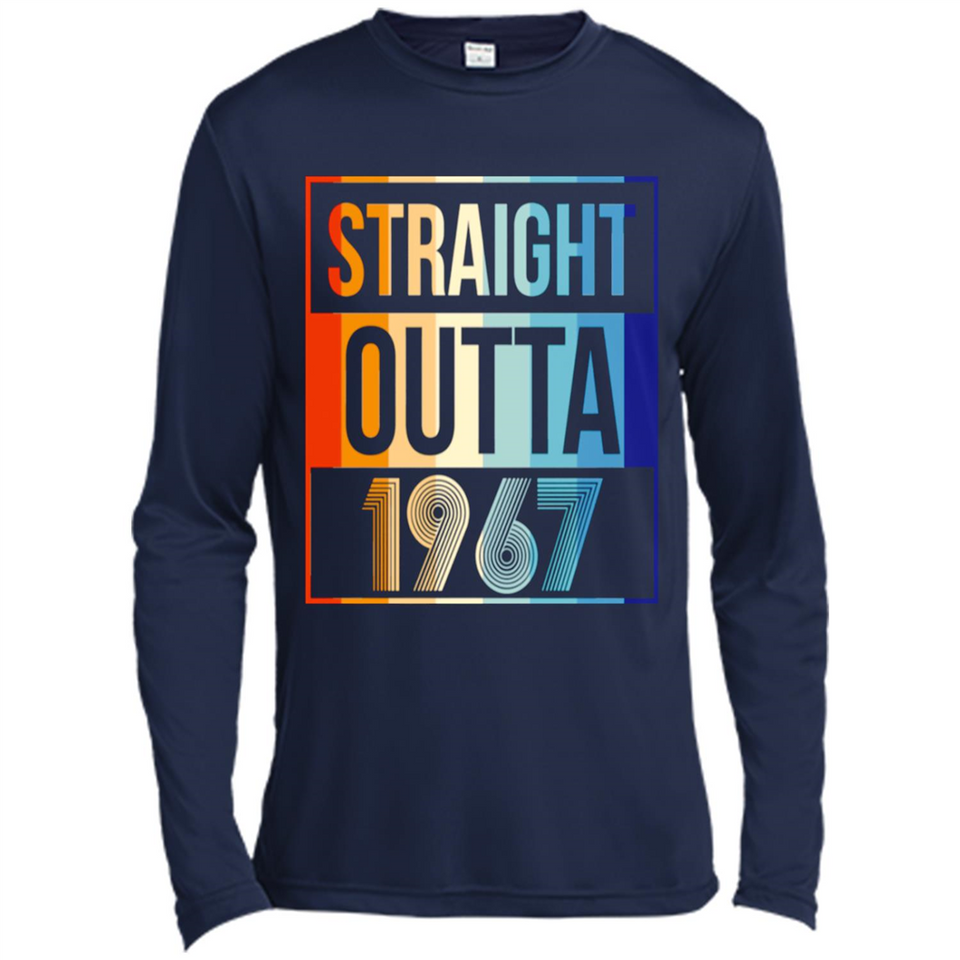 Retro Straight Outta 1967 51 Years Old - Canvas Long Sleeve T-Shirt