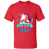 Unicorns are born in July Birthday Rainbow Gift Ladies Custom