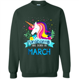 Unicorns are born in March Birthday Rainbow Gift Ladies Custom