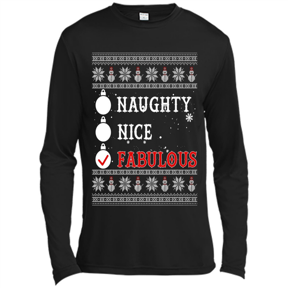 Naughty Nice Fabulous - Canvas Long Sleeve T-Shirt