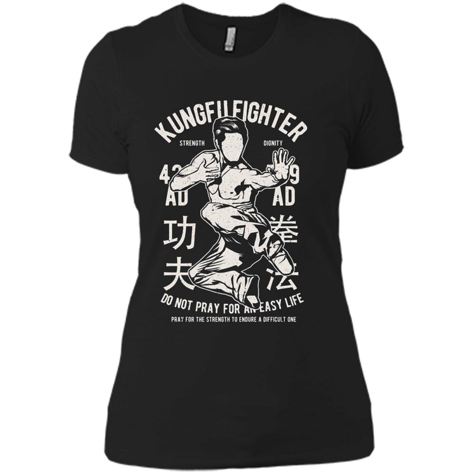 Kungfu Martial Arts Fight Apparel - Ladies' Boyfriend T-Shirt