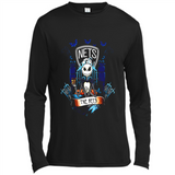 Brooklyn Nets Halloween The Nightmare Before Christmas - Canvas Long Sleeve T-Shirt